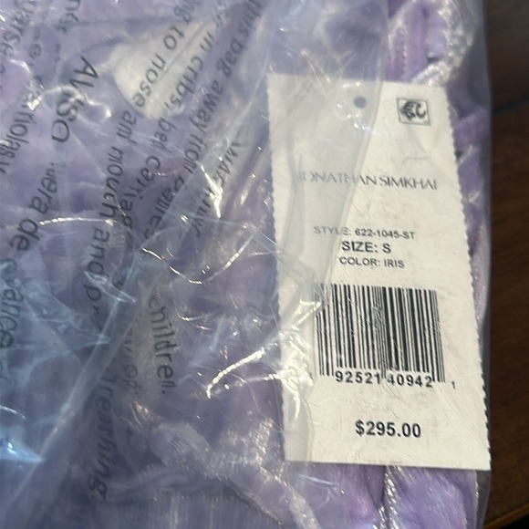 (❤️P25) NWT Jonathan Simkhai Michelle Velvet dress in Iris - Picture 5 of 5